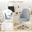 Armless Wide Desk Chair with Wheels, Velvet Swivel Office Chair-1770043527