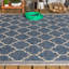 Tapis d'intérieur / extérieur bleu marine / gris Hague Moroccan Trellis-1454120762