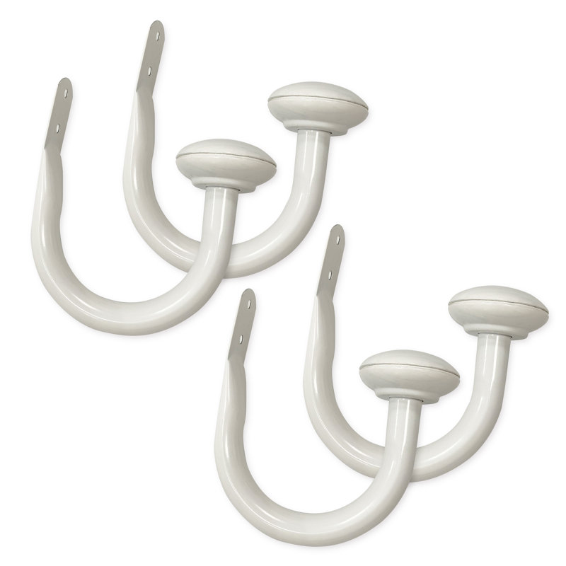 5.9" Curtain Holdback/Tieback, White