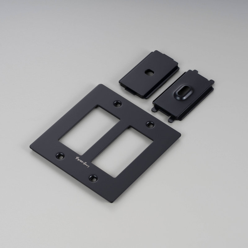 Buildings & Architecture 2 - Gang Blank Standard Combination Wall Plate, Black