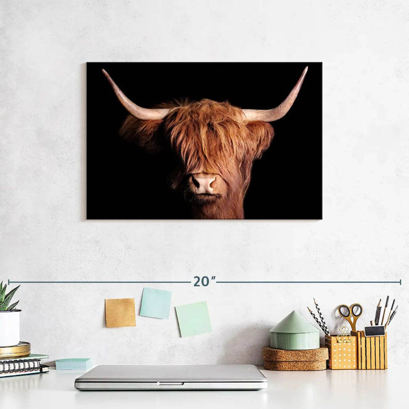 " Scottish Highland Cow ", 8" H x 12" W x 1" D
