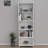 Modern White Bookshelf, 5 Shelves, 22.0 x 66.5 x 7.9 Inches | 100% Melamine Coated Particle Board, Thickness: 0.7 Inches | Wall-Mountable Design, Stylish Storage Solution for Home or Office