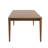Bugrane Solid Wood Rounded Edge Rectangular Dining Table with Sunburst Pattern
