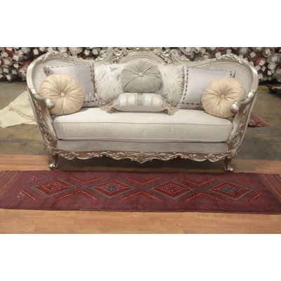 Tapis de couloir afghan à motif géométrique 2 x 8
