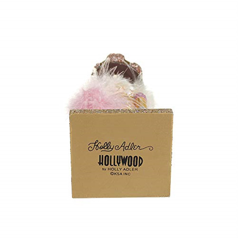 14-Inch Pink and Gold Ballet King Nutcracker with Sequin Crown