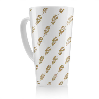 Leaf Pattern Latte Mug