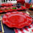 Perlette Red Set of 4 Dinner Plate 11"