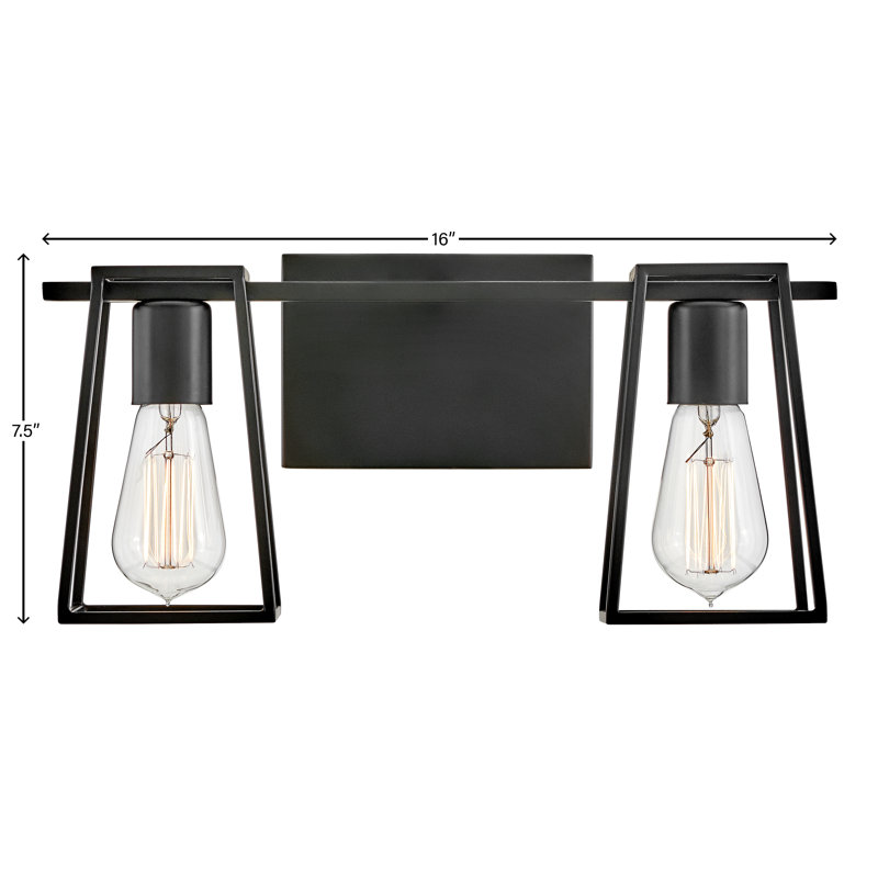 2-Light Open Cage Bath Vanity Fixture