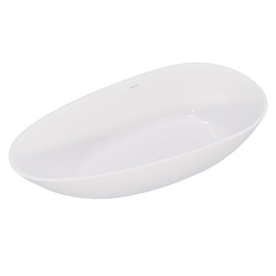 59" Freestanding Solid Surface Bathtub