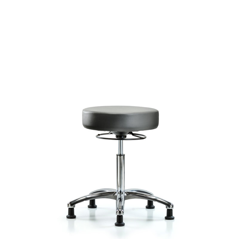 Tabouret de laboratoire réglable en hauteur Khodie, Argent, Argenté, 28.75"