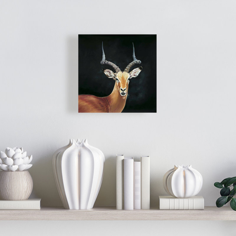 Antelope Deer Rustic Canvas - Home Decor Wall Art
