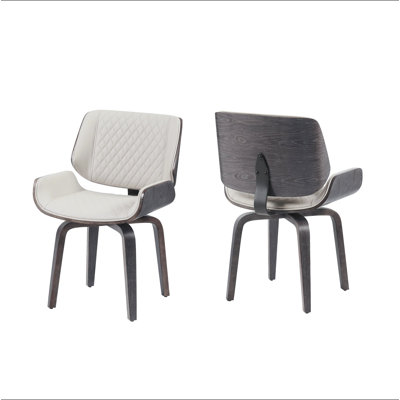 Chaise de salle à manger de style Mid-Century moderne - pivotante à 360 ° (ensemble de 2), revêtement en similicuir, conception ergonomique pour la cuisine, le bureau et la salle à manger