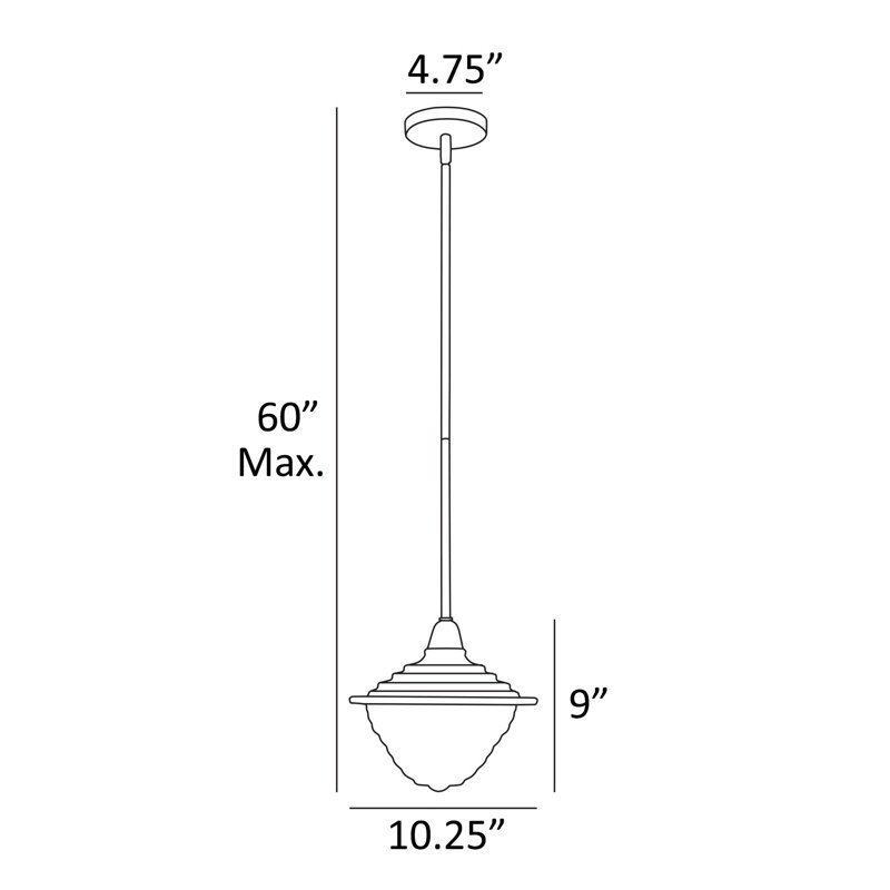 Luminaire suspendu géométrique à 1 lumière Gaffney