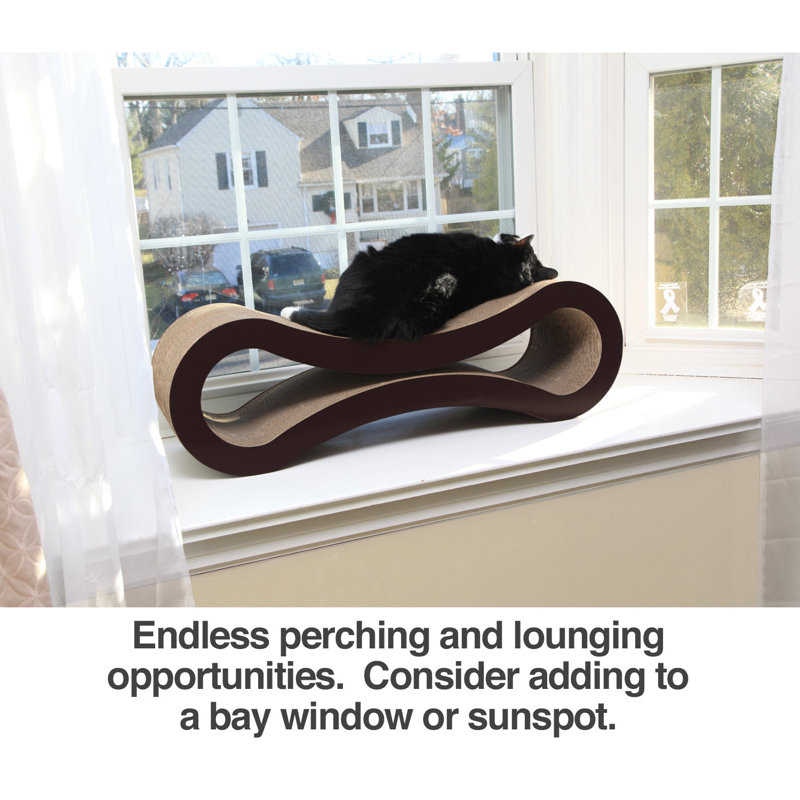 Walnut Brown Freestanding Cardboard Cat Scratcher Lounge