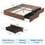 Base de lit plateforme simple en bois de taille XL, cadre de lit en bois sans tête de lit, support à lattes de bois