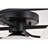 Petya 5-light Matte Black Chandelier Frosted Glass Shades