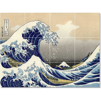 17"" x 12.75"" Ceramic Painting Decorative Mural Tile 4.25"" x 4.25 -  Picture-Tiles.com, W22612-S