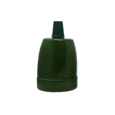 Steffler Ceramic Lamp Socket E27 With Cord Grips, Industrial Porcelain Lamp Light Bulb Lamp Base Attachment