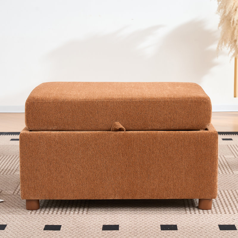  Repose-pieds modulaire modulaire, orange, 19.29" H x 31.5" W x 26.38" D, Orange