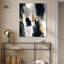 Art abstrait moderne noir et blanc, "perdu entre toile" par Art Remedy-104313693-104313697