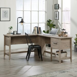 Gracie Oaks Cletus L-Shape Desk & Reviews | Wayfair