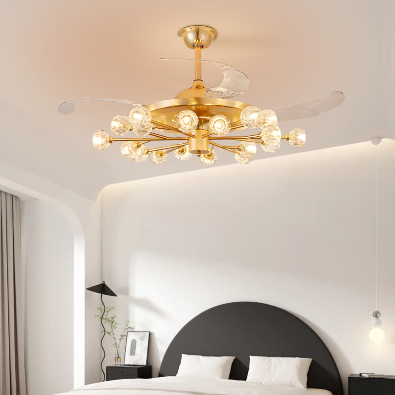 Ventilateur de plafond avec 18 lumières Averygrace, 40.94"