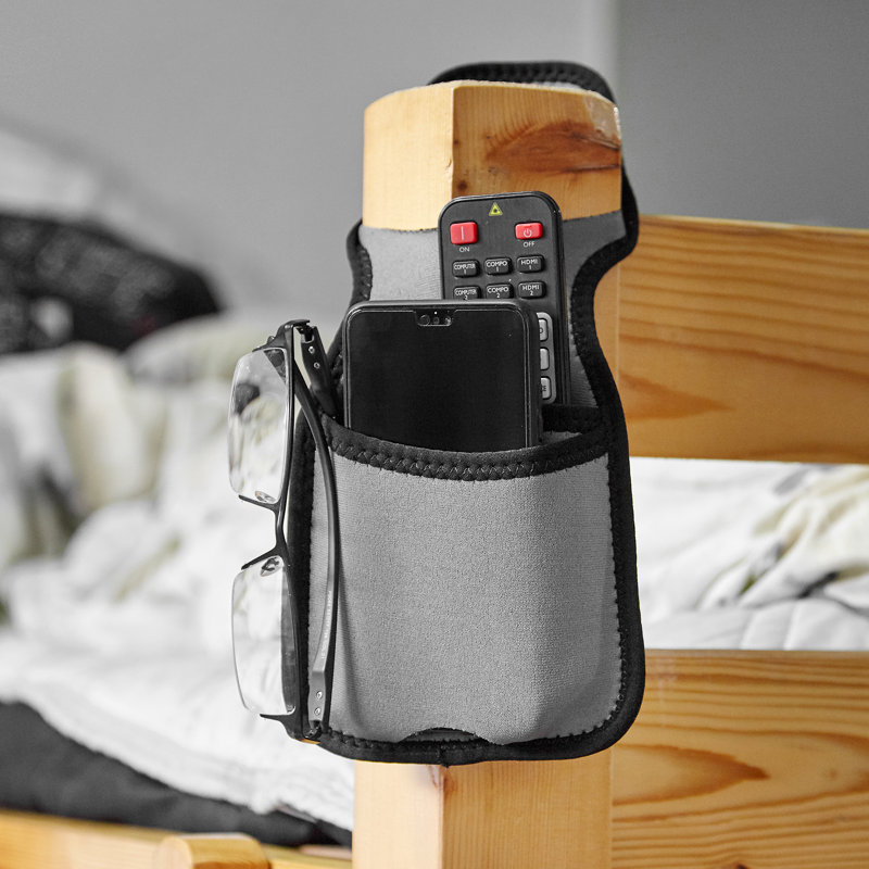 Fabric Bed Post Pocket, Gray