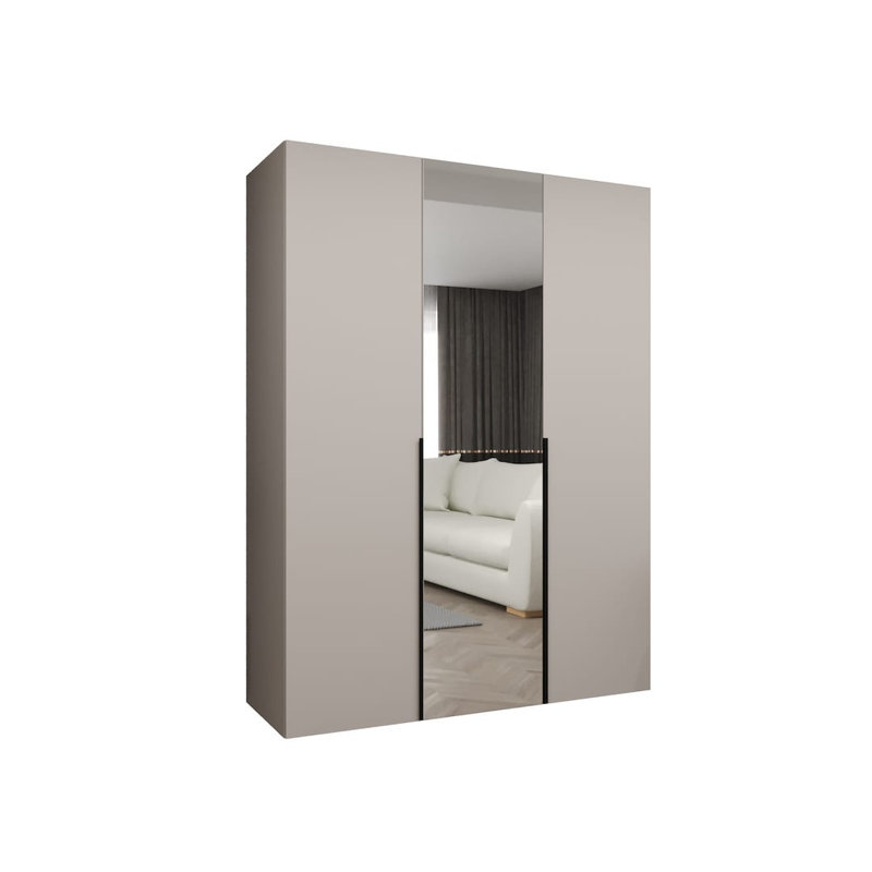 Blina 3 Door Manufactured Wood Wardrobe, Cashmere