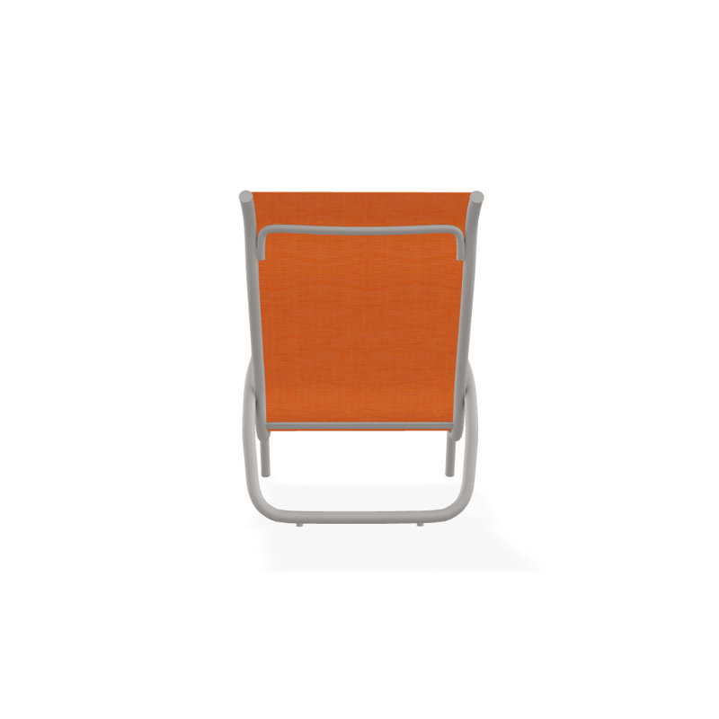 Beach Chair, Textured Warm Gray, Canvas Tangerine Sunbrella® Canvas