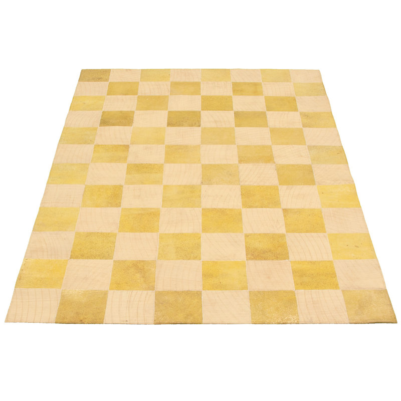 Tapis de surface dorée/foncée 5 pi x 7 pi 10 po one-of-kind Pyburn