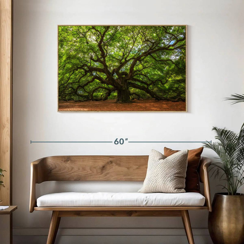 Oak, Floating Frame Natural Wood, 43" X 29"