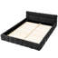 Grand lit plateforme avec revêtement en chenille, conception moderne, sans sommier pour lit de chambre à coucher, structure solide et stable en tissu,-83860547