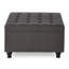 Grand repose-pieds carré avec rangement et pieds en bois (table basse incluse, sans chaises)-196673837