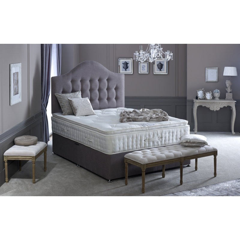 Upholstered UK King - DE 150 X 200 Cm Bed with Mattress, Double (4'6), 4 Drawers, Brown