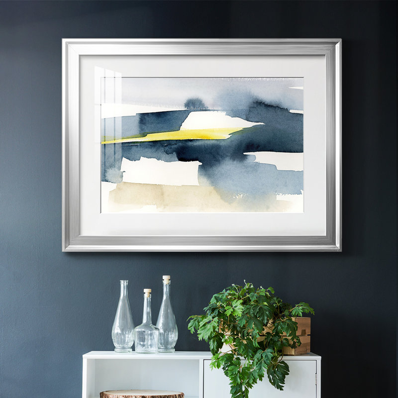 «Peeking Sunshine», cadre I avec cadre biseauté et verre biseauté, Argent, H 27 po x l 39 po x P 1,5 po