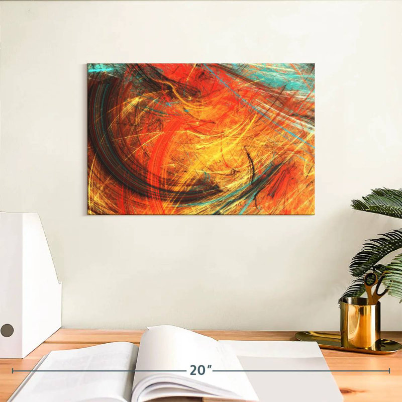 Avery Abstract Sunset Oil, 8" H x 12" W