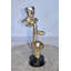 Farlay Modern Art of a Saxophone Player Bronze Statue on Marble Size: 7" x 5" x 15"H