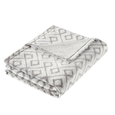 Soft Lux Back Print Sherpa Throw