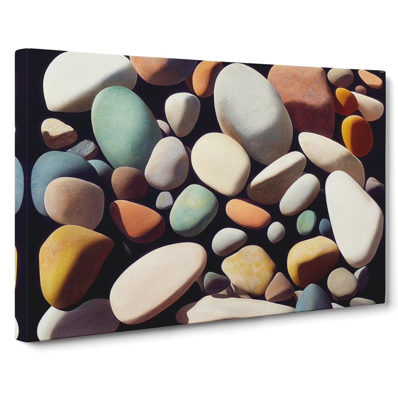 Pebbles By The River Vol.6 - Wrapped Canvas, 40cm H x 60cm W x 3cm D