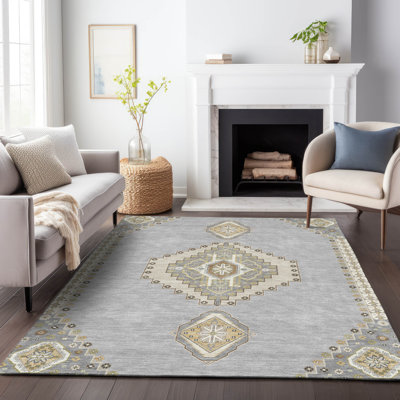 Tapis intérieur / extérieur gris Elira 