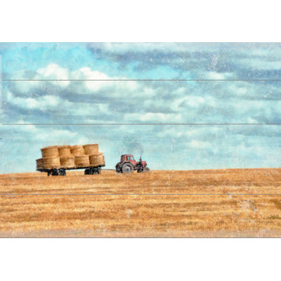Farmhouse Tractor - Wrapped Canvas Print