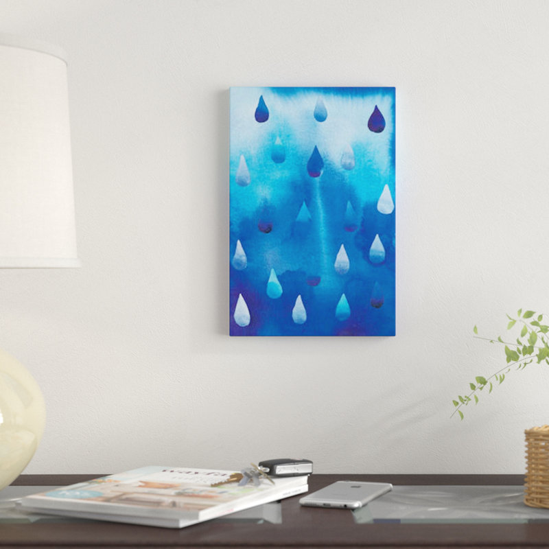 Goutte à goutte ii, H 60 po x l 40po x P 1,5 po, Toile tendue, Pas de tapis