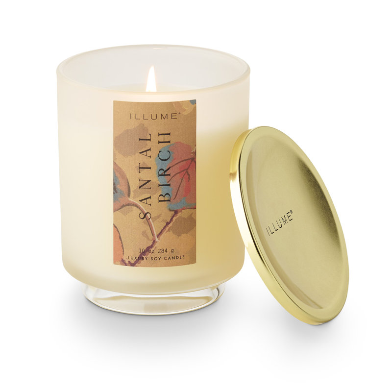 Bougie en verre ILLUME, Brown Woodsy