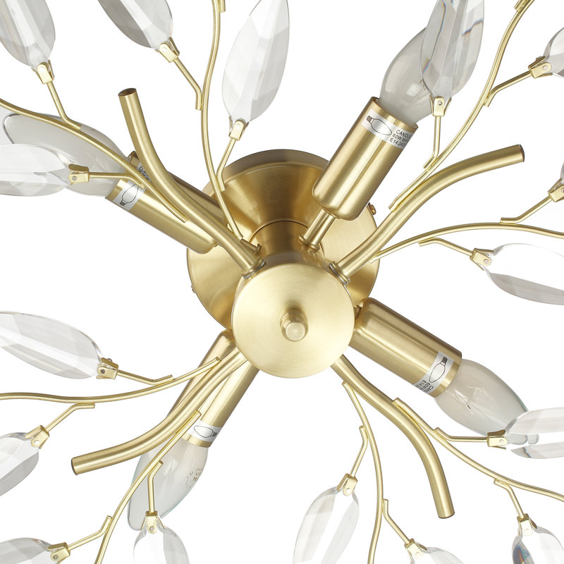 Judah Semi Flush Mount, Gold
