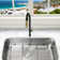 KBFmore 17.63 Inch Dual Function Stainless Steel Kitchen Faucet with Pull Out Down Spray Head