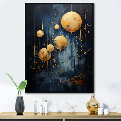 Lune bleu et or Céruléen rêves présents