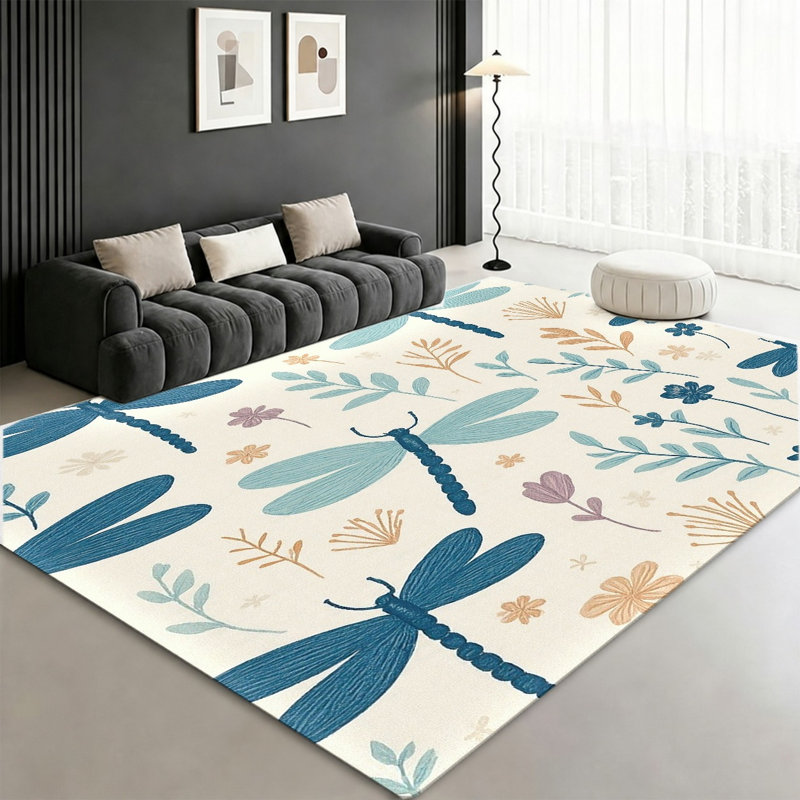 Tapis à motif floral Artistic Nature, Rectangle 8 pi 2 po x 5 pi 11 po (250 x 180 cm)
