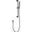 28-Inch Slide Bar Handheld Shower With 59-Inch Hose - Adjustable Height Head Nozzles, Strong Stainless Steel Matte Black Look Robust Finish