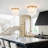 11.8" Capiz Shell Ceiling Light Fixtures, 3-Lights Gold Boho Flush Mount Ceiling Light For Bedroom, Dressing Room, Dining Room And Entryway-264561766-10736808