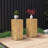 Wood-Look Square-Column Mgo End Table,  H33.75",Wood-Like Distressed Finish, Mix With Different Heights, Indoor Outdoor Use-2012152803-2012152806